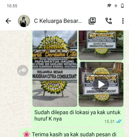Pengiriman Papan Bunga Duka Kamasan Klungkung